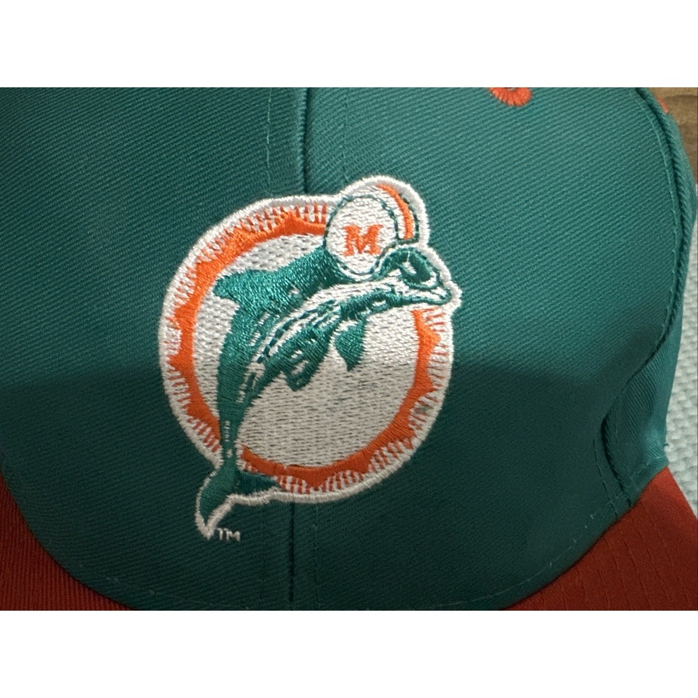 NWT Vintage 90s Logo 7 Team NFL Miami Dolphins SnapBack Hat Sports‎ Football - Picture 14 of 14